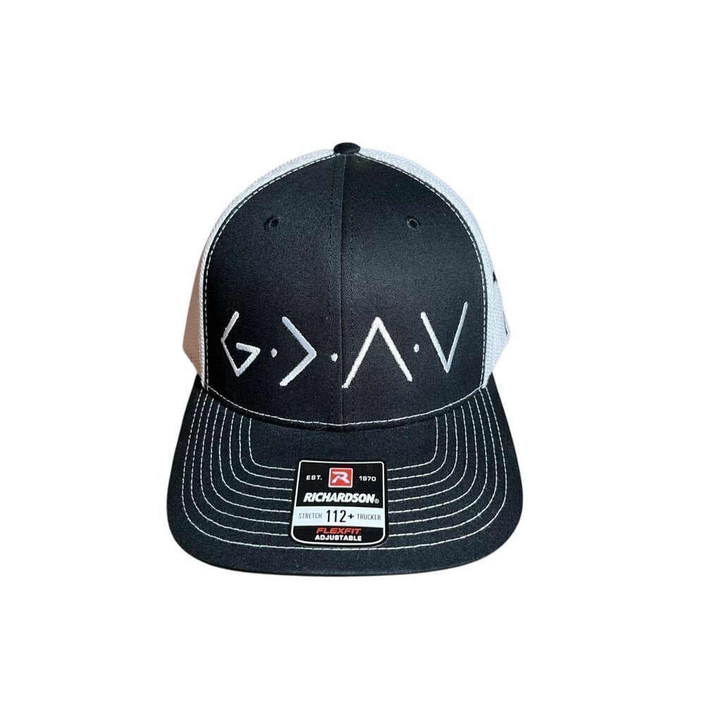 God Is Greater Than The Highs and Lows Custom Embroidered Trucker Hat
